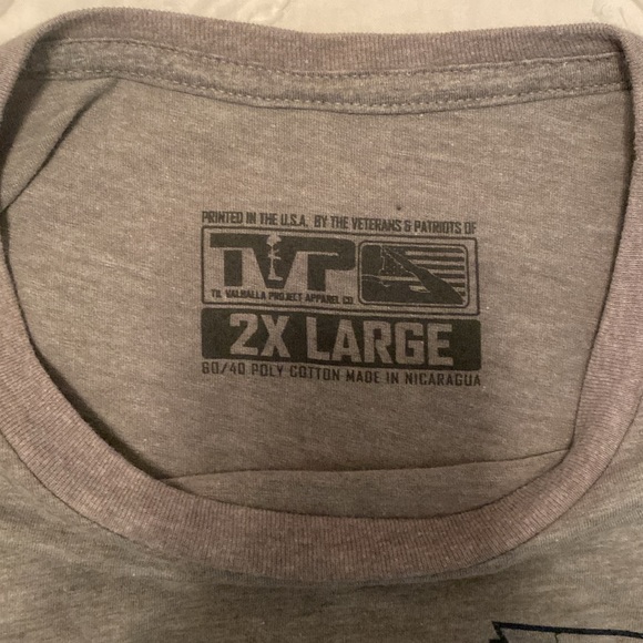 Til Valhalla Project grey and black T-shirt. - Picture 3 of 3